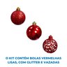 Kit Bola Natalina 6cm Tubo com 20 Peças Color - Vermelho - 8
