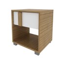 Ver imagem 7 de Conjunto Cama Casal com 2 Mesas de Cabeceira Marrom/Amêndoa/Branco