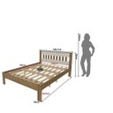 Ver imagem 4 de Conjunto Cama Casal com 2 Mesas de Cabeceira Marrom/Amêndoa/Branco