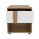 Ver imagem 5 de Conjunto Cama Casal com 2 Mesas de Cabeceira Marrom/Amêndoa/Branco