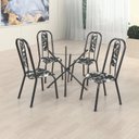 Ver imagem 1 de Conjunto Sala de Jantar 4 Cadeiras Fortaleza