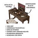 Ver imagem 5 de Escrivaninha Penteadeira com Espelho e Banqueta Luanda Fenix:legno