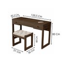 Ver imagem 6 de Escrivaninha Penteadeira com Espelho e Banqueta Luanda Fenix:legno