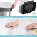 Ver imagem 6 de Takywep Lixeira Dupla 16 Gal (60l) Inox Tampa Soft Close Pedal