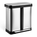 Ver imagem 2 de Takywep Lixeira Dupla 16 Gal (60l) Inox Tampa Soft Close Pedal