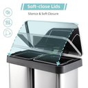 Ver imagem 5 de Takywep Lixeira Dupla 16 Gal (60l) Inox Tampa Soft Close Pedal