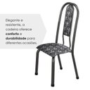 Ver imagem 6 de Conjunto Sala de Jantar 6 Cadeiras Fortaleza Prata/Preto