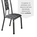 Ver imagem 7 de Conjunto Sala de Jantar 6 Cadeiras Fortaleza Prata/Preto