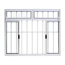 Ver imagem 1 de Janela de Alumínio 04 Folhas C/basc e Grade Branca-100x120