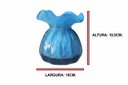 Ver imagem 3 de Vaso Decorativo Murano Trouxinha Pequena Azul Bebê