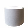 Cúpula Abajur e Luminária em Tecido Cilíndrica Vivare Cp-8020 Ø45x21cm - Bocal Europeu - Rustico Cin - 1