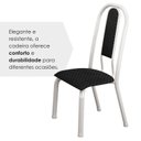 Ver imagem 6 de Conjunto Sala de Jantar 6 Cadeiras Fortaleza Branco/Preto/Granito