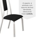 Ver imagem 7 de Conjunto Sala de Jantar 6 Cadeiras Fortaleza Branco/Preto/Granito