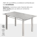 Ver mais imagens de Conjunto Sala de Jantar 6 Cadeiras Fortaleza Branco/Preto/Granito
