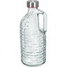 Garrafa Água Suco Leite com Alça Home&co Tampa Inox Vidro 1l 24x10x10cm Transparente - 1