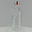 Ver imagem 5 de Garrafa Água Suco Leite com Alça Home&co Tampa Inox Vidro 1l 24x10x10cm Transparente