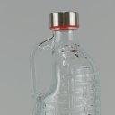 Ver imagem 6 de Garrafa Água Suco Leite com Alça Home&co Tampa Inox Vidro 1l 24x10x10cm Transparente