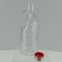 Ver imagem 3 de Garrafa Água Suco Leite com Alça Home&co Tampa Inox Vidro 1l 24x10x10cm Transparente