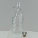 Ver imagem 4 de Garrafa Água Suco Leite com Alça Home&co Tampa Inox Vidro 1l 24x10x10cm Transparente