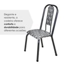 Ver imagem 6 de Conjunto Sala de Jantar 6 Cadeiras Fortaleza Prata/Preto/Granito
