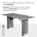 Ver mais imagens de Conjunto Sala de Jantar 6 Cadeiras Fortaleza Prata/Preto/Granito
