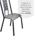 Ver imagem 7 de Conjunto Sala de Jantar 6 Cadeiras Fortaleza Prata/Preto/Granito