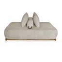 Ver imagem 5 de Sofá Dubai 2 Lugares 1.60m Tecido Bouclê Bege para Sala Bz Home Decor