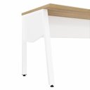 Ver imagem 7 de Plataforma de Trabalho Individual 120cm Industrial Tampo Chanfrado com Caixa de Tomadas Executive Macadâmia e Branco