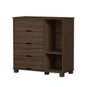Ver imagem 4 de Cômoda para Quarto 4 Gavetas e 1 Porta MDF Clara Marrom/Chocolate