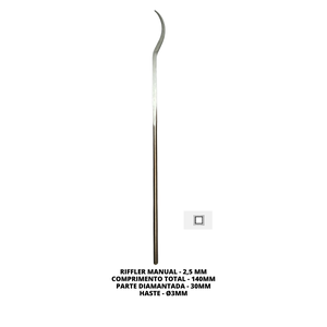 Lima Diamantada Profissional Individual Riffler 140mm - #200 - QUADRADA