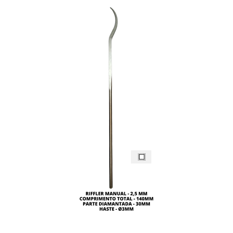 Lima Diamantada Profissional Individual Riffler 140mm - #200 - QUADRADA