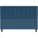 Ver imagem 1 de Cabeceira Decorativa Florem para Cama de King 195 Cm Azul-marinho, Suede