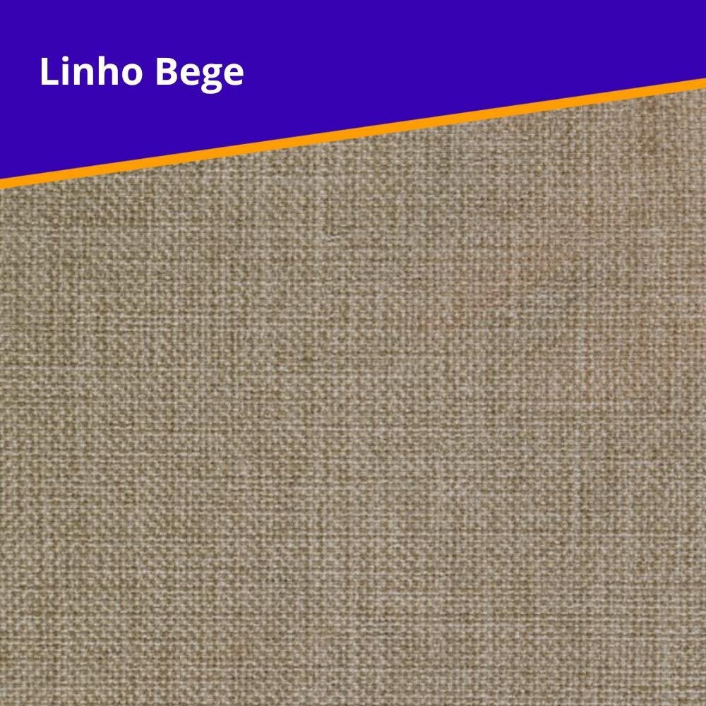 Base Box Baú Casal Bipartido 138x188x42cm Linho Bege - 9