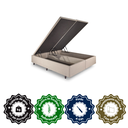 Ver imagem 6 de Cama Box Baú Casal Bipartido 138x188x42cm Linho com Pistão a gás