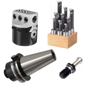 Kit Cabeçote Broquear 50mm + Cone Bt40 + Jogo Mandrilar 12mm
