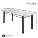 Ver imagem 3 de Conjunto Sala de Jantar 8 Cadeiras Fortaleza Prata/Branco