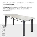 Ver mais imagens de Conjunto Sala de Jantar 8 Cadeiras Fortaleza Prata/Branco