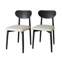 Ver imagem 1 de Kit 2 Cadeiras Gala Madeira Maçica - Alt 86 cm X L 44 cm X P 56 cm Preto/Ébano/Off White