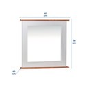 Ver imagem 2 de Espelheira para Banheiro Retangular Dália 3060-60 Linz Móveis - Off White/imbuia Glazer
