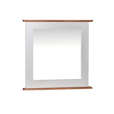 Espelheira para Banheiro Retangular Dália 3060-60 Linz Móveis - Off White/imbuia Glazer