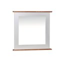 Ver imagem 1 de Espelheira para Banheiro Retangular Dália 3060-60 Linz Móveis - Off White/imbuia Glazer