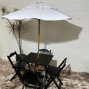 Ver imagem 3 de Conjunto Dobrável 70x70 com Ombrelone Paraná Cor do Conjunto: Preto;cor do Ombrelone: Branco