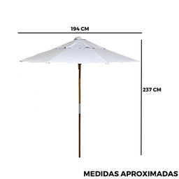 Conjunto Dobrável 70x70 com Ombrelone Paraná Cor do Conjunto: Preto;cor do Ombrelone: Branco - 7