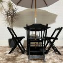 Ver imagem 4 de Conjunto Dobrável 70x70 com Ombrelone Paraná Cor do Conjunto: Preto;cor do Ombrelone: Branco