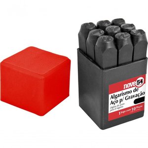 Algarismo de Aço Punção 5mm 0-9 para Gravação - Nove54