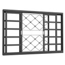 Ver imagem 1 de Janela Vitro de Correr 4f 100x100 Req 7cm sem Vd Gde Xadrez