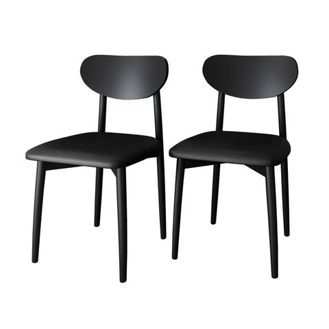 Kit 2 Cadeiras Gala Madeira Maçica - Alt 86 X L 44 cm X P 46 cm Preto