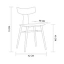 Ver imagem 4 de Cadeira Analu Assento e Encosto em Pp e Estrutura em Aço