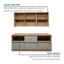 Ver imagem 7 de Cozinha Completa Modulada 4 Peças 6 Portas 4 Gavetas com Rodapé Norten Marrom/Verde/Nature