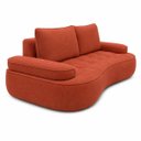 Ver imagem 2 de Sofá Yafa 210cm 3 Lugares Moderno Sala Consultório: Terra Cota / Memphis